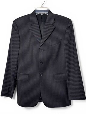 Enrico Visconti Italy Wool Blazer 100’s Pinstripe Men’s 36R